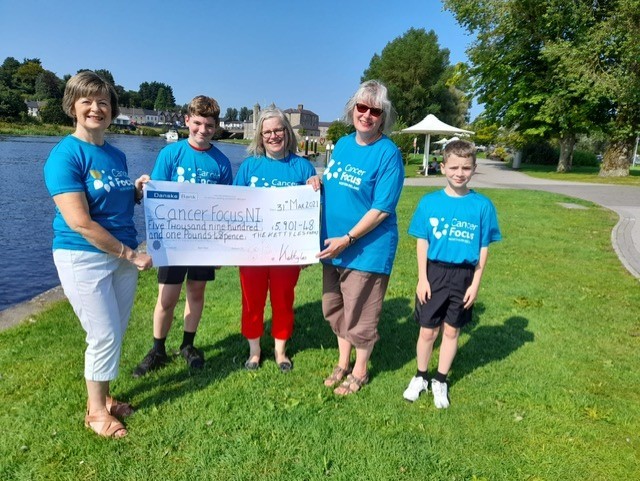 L to R – Denise Ferguson, member of the Cancer Focus Support Group, Enniskillen, Kyle Armstrong, Sandra Smyton, Denise Kettyles and Karl Armstrong.