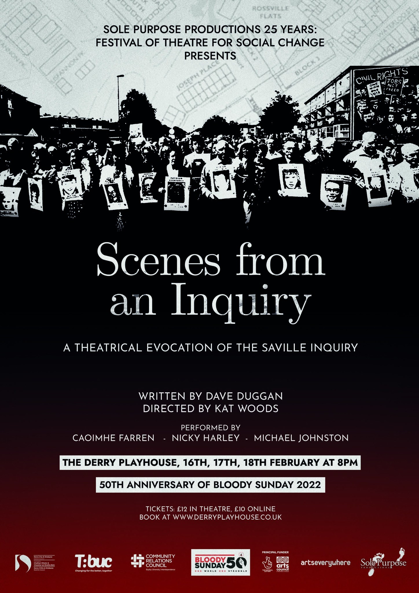 Sole Purpose Productions 25 Years: Festival of Theatre for Social Change presents Scenes from an Inquiry.