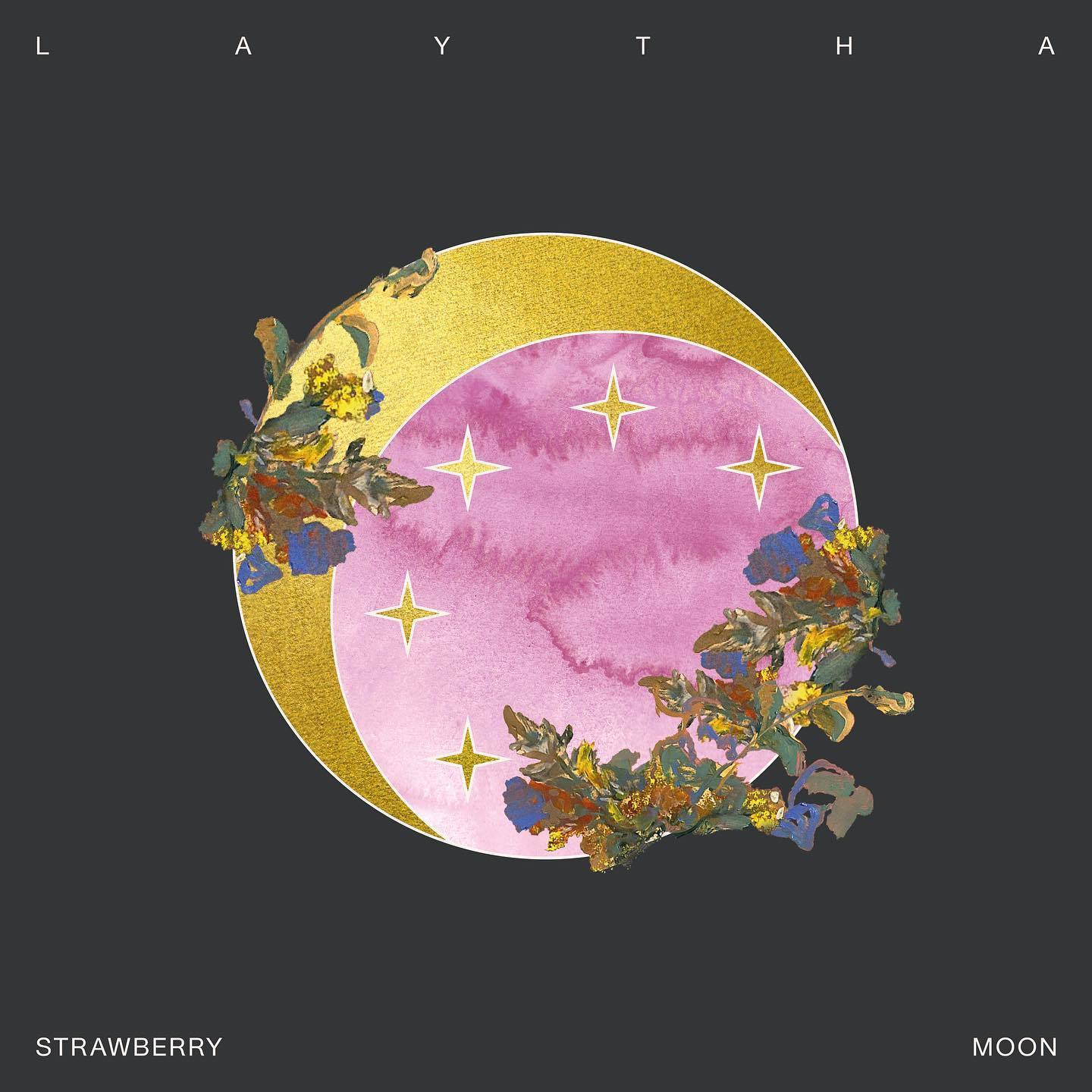 Laythas new single Strawberry Moon. Artwork by Glenn Kennedy.
