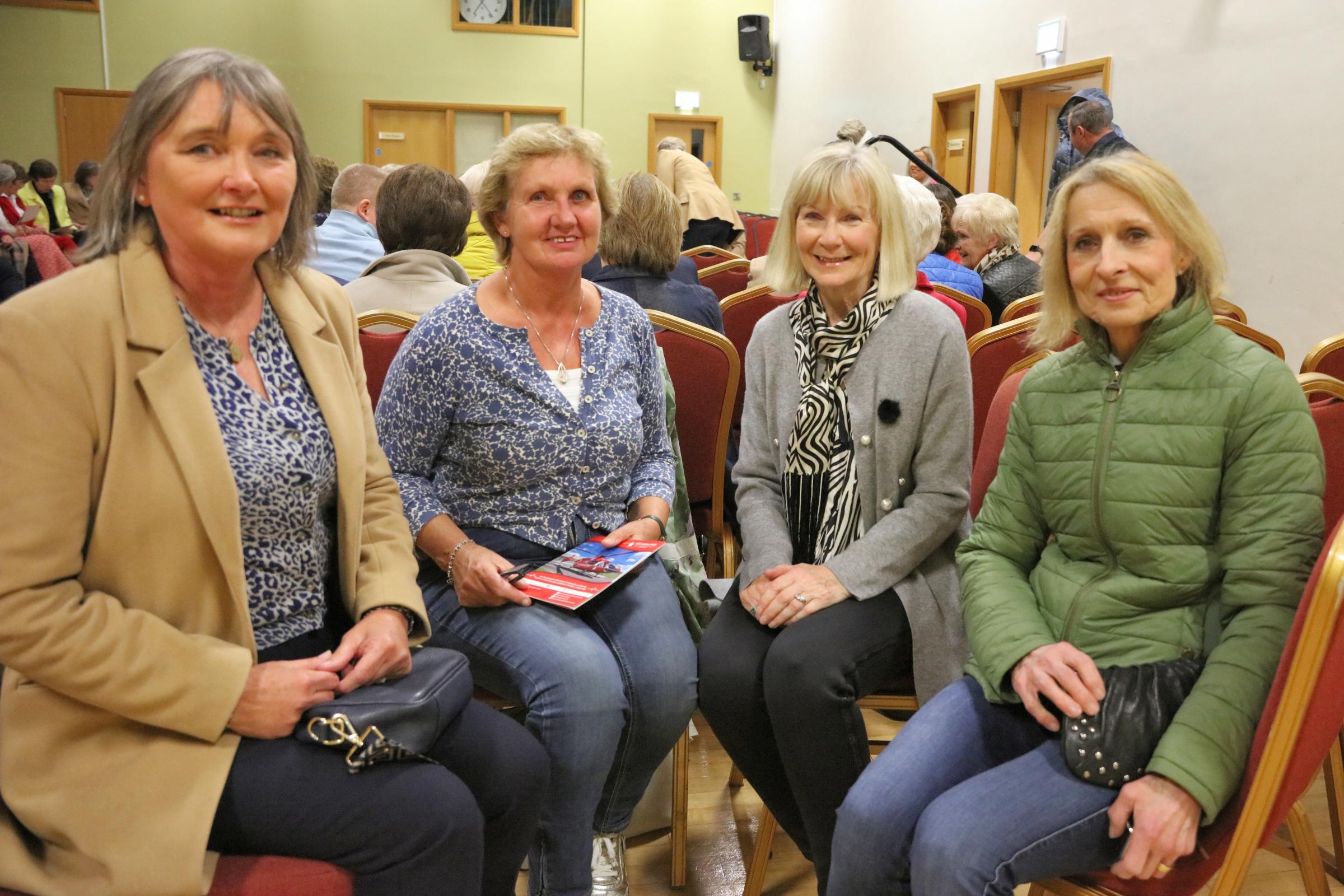 Sandra Armstrong, Florence Corrigan, Lorraine Bridge and Karina Cathcart looking forward to the fashion show.