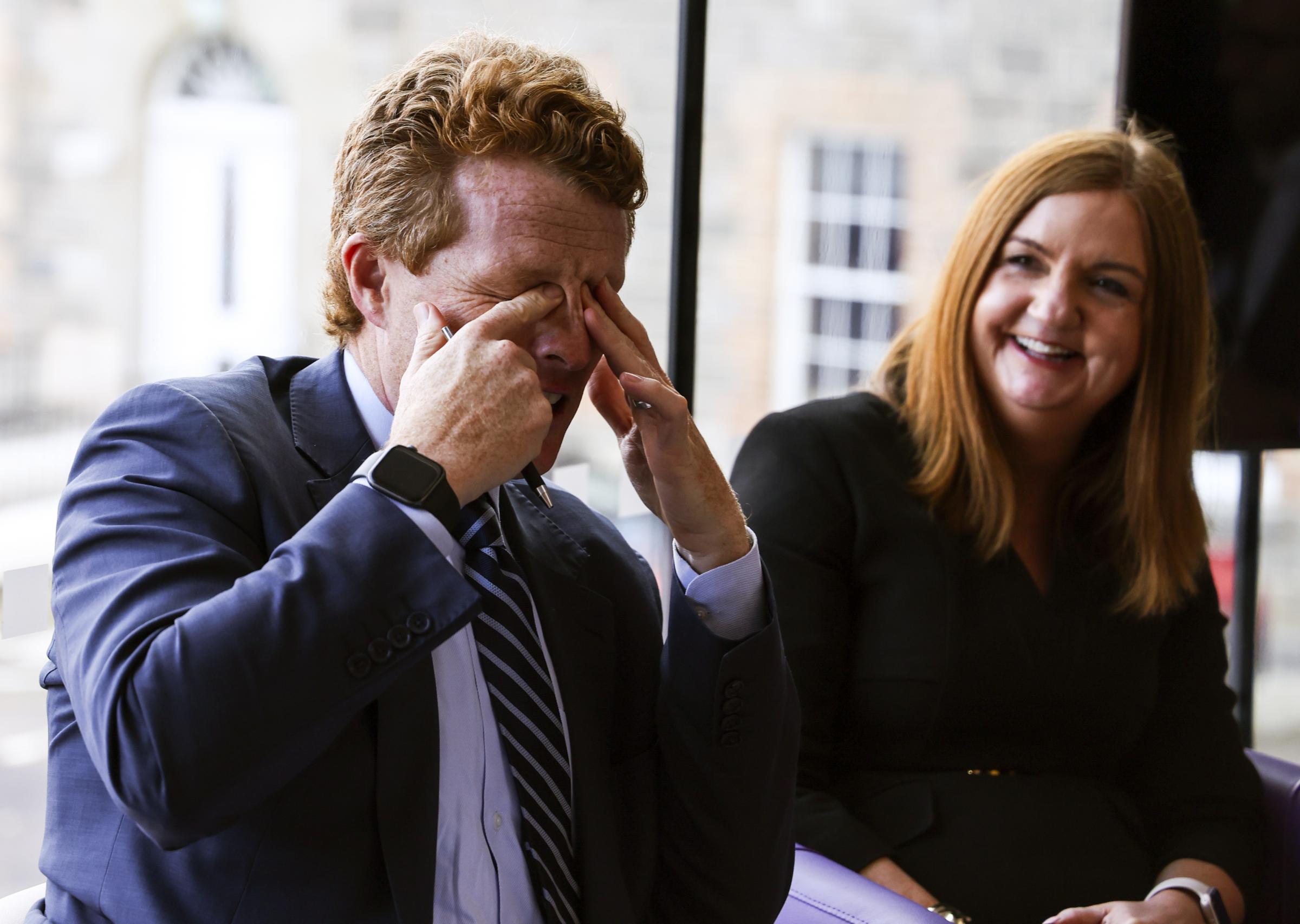 Joe Kennedy, Special Envoy for Northern Ireland with Dr. Jayne Brady, Head of Civil Service, Northern Ireland.